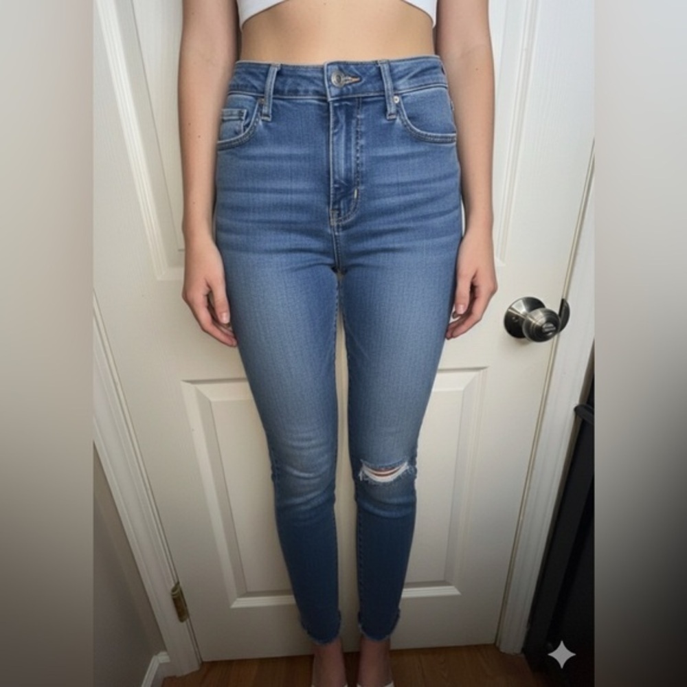 Paige Women’s 29 Ida Destructed Verdugo Crop Capri Jeans 8 Denim W29